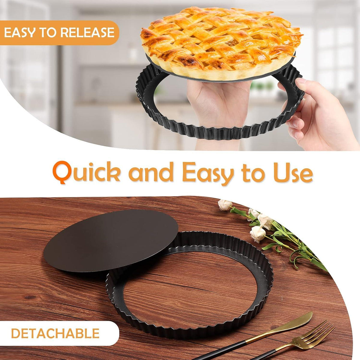 Tarteform 24 cm Quicheform mit Hebeboden Antihaftbeschichtung