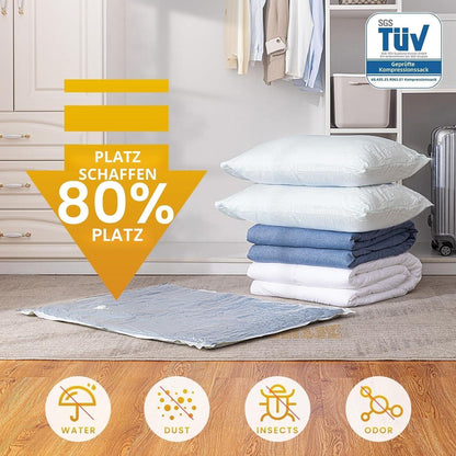 Vakuumbeutel Jumbo XXL – 4er Set für Bettwäsche & Kleidung