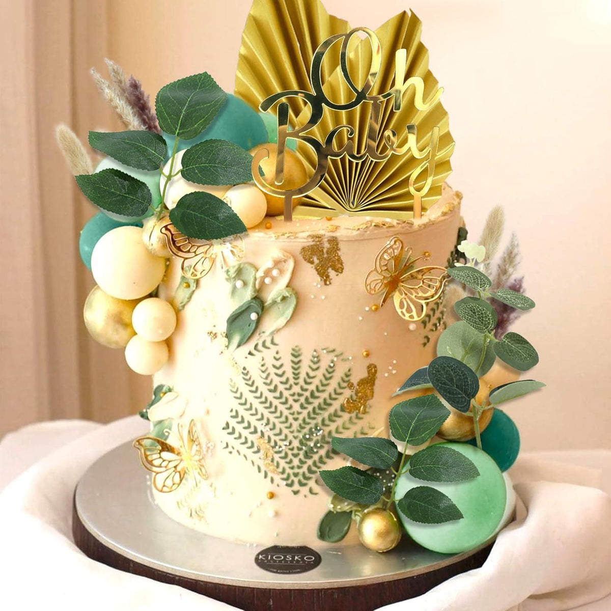 Oh Baby Kuchendeko Set Grünes Blatt Gender Reveal Party Baby Shower Torte