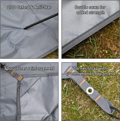 HIKEMAN Zeltplane Mehrzweck Camping Wasserdichtes Tarp 300x300cm