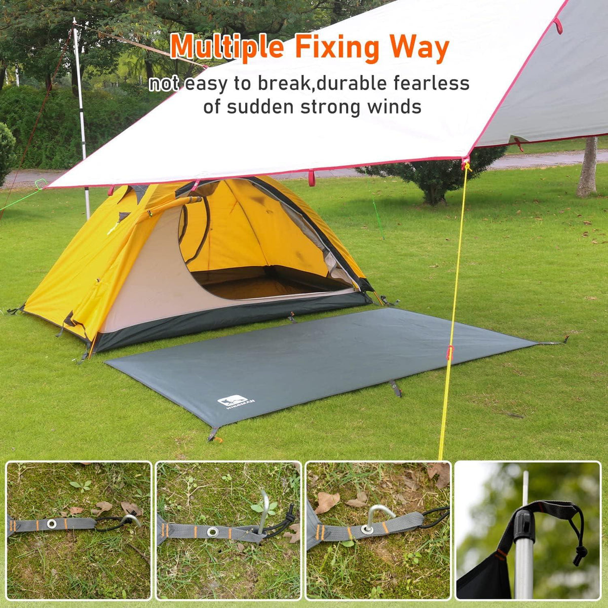 Wasserdichtes Zeltplane Mehrzweck Camping Tarp 300x300cm