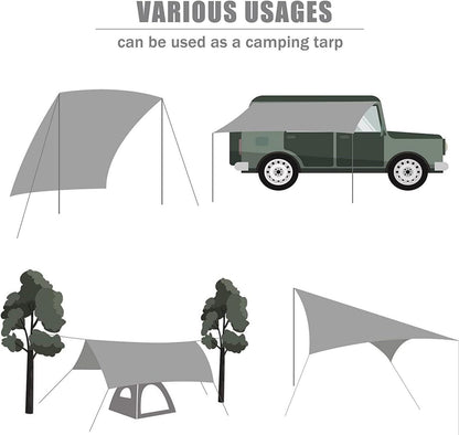 Zeltplane Wasserdichtes Campingzelt Tarp Outdoor Unterlage 300x300cm