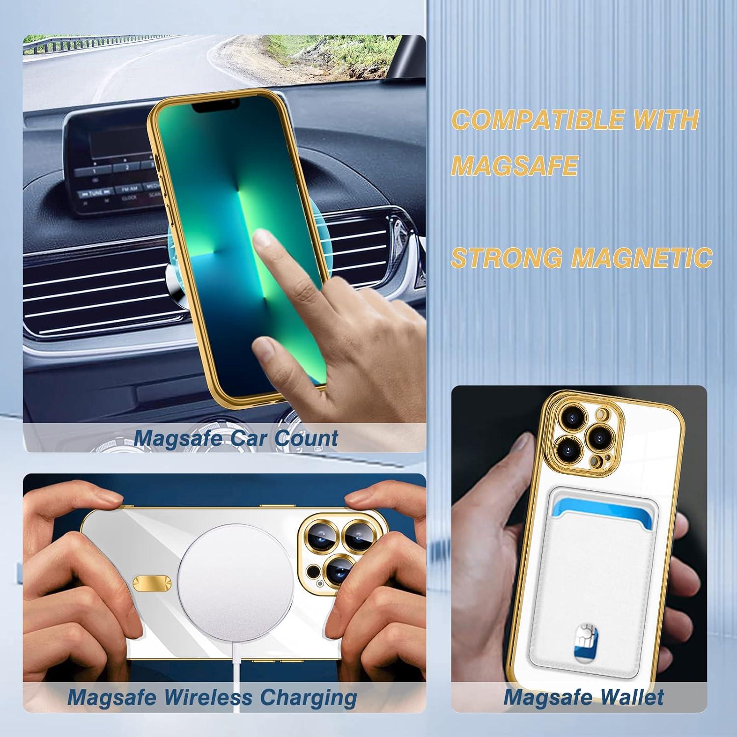 Magnetische iPhone 13 Pro Max Hülle MagSafe Stoßfest Anti-Vergilbung