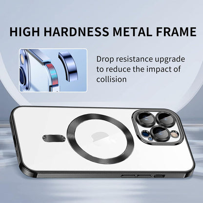 Magnetische iPhone 11 Pro Max Hülle mit Magsafe Stoßfest und Anti-Gelb Militärnorm Schutzhülle Schwarz