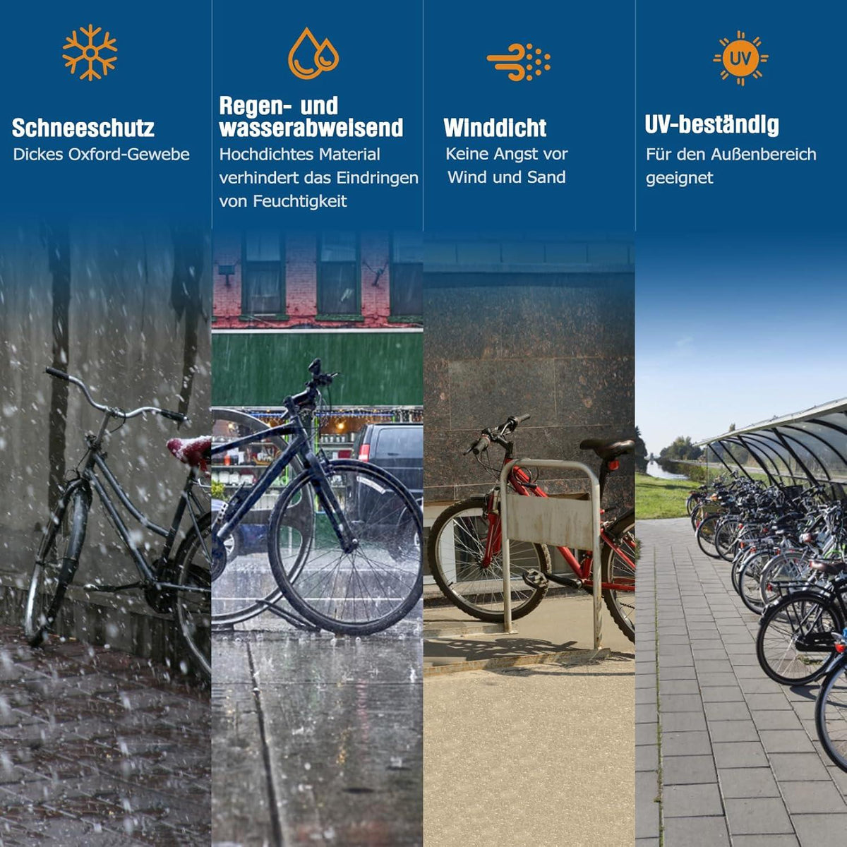 Fahrradabdeckung wasserdicht Oxford 420D - Regenschutz für jedes