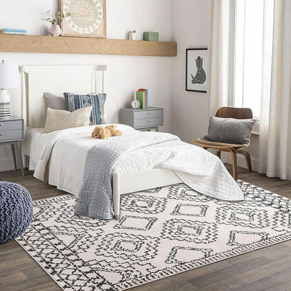 Moderner Beige Teppich Große Weiß Elfenbein/Schwarz 200x250cm