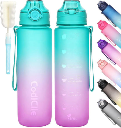 Sport Trinkflasche 1L BPA freie Wasserflasche auslaufsicher für