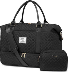 Reisetasche Damen Sporttasche mit Schuhfach Nassfach für Flugzeug
