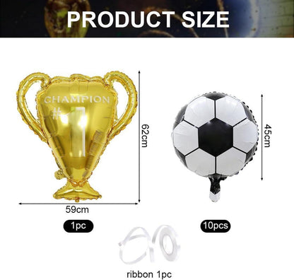 Fußball Party Dekoration Trophäe Ballon Set 11-teilig