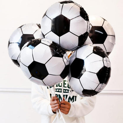 Fußball Trophäe Folienballon + 10x Fußball Luftballons Set