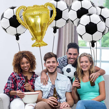 Fußball Trophäe Alu-Folienballon 10 Stück Soccer Champion Kinder Party