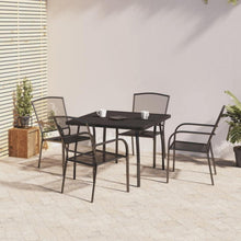 vidaXL Garten Essgruppe 5-TLG. Tisch 4 Stühle Anthrazit