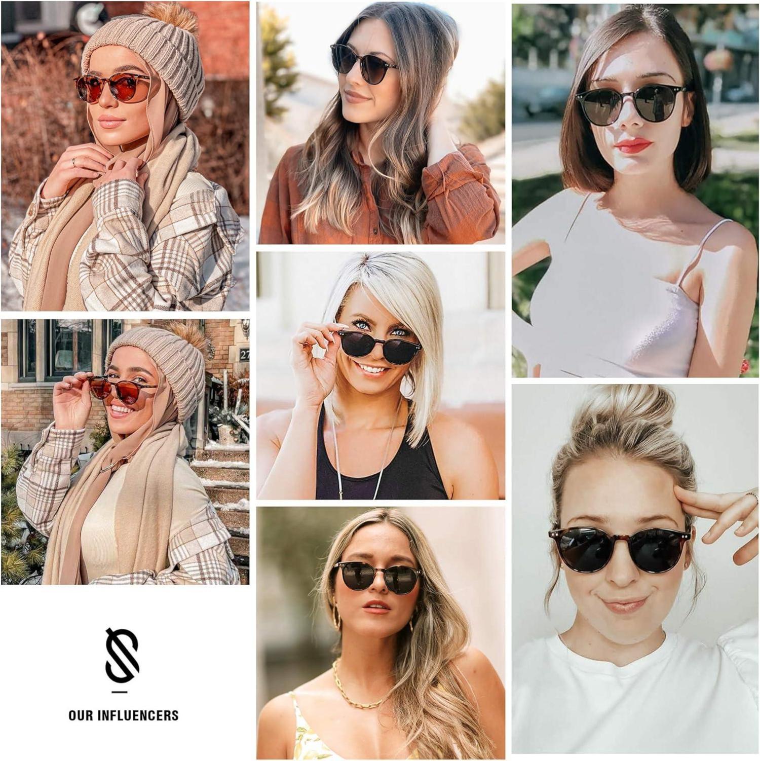 Polarisierte Runde UV400 Sonnenbrille Retro Vintage