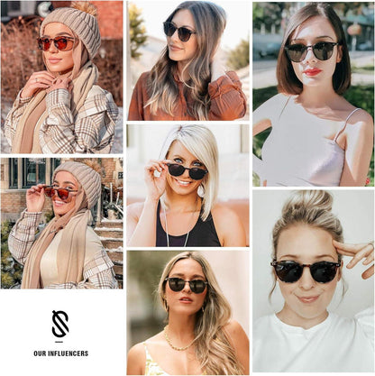 Polarisierte Runde UV400 Sonnenbrille Retro Vintage