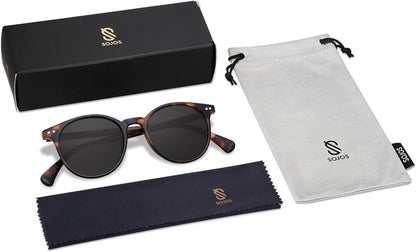 Polarisierte Runde Sonnenbrille Retro Vintage UV400 Schutz für schmale