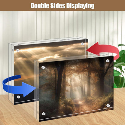 Acrylic Floating Picture Frames 4 Pack 20x25 cm Thicker