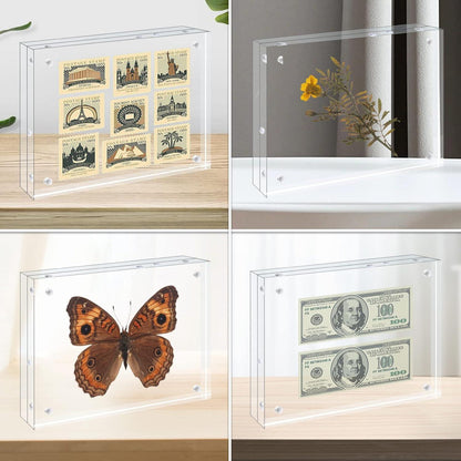 Acrylic Floating Picture Frames 4 Pack 20x25 cm Thicker