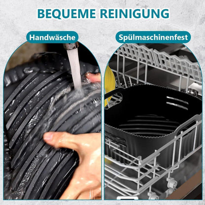 Silikonform für Heißluftfritteuse – 2er Set, 21cm