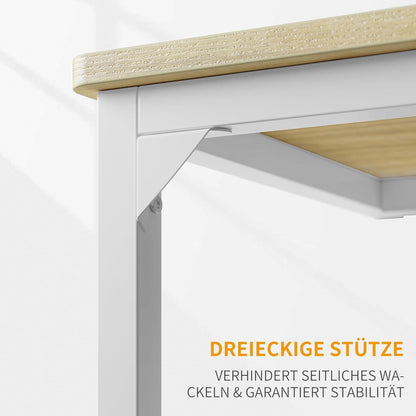 Kleiner Schreibtisch PC Tisch 100x48x75 cm Bürotisch Hellbraun