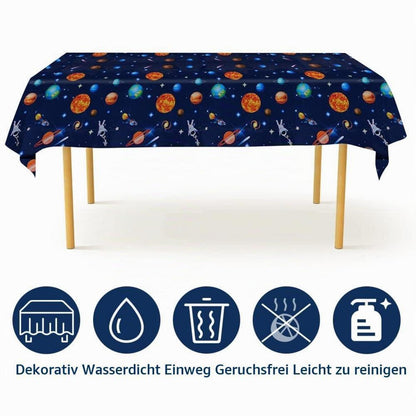 Astronauten Tischdecke Geburtstag Party Wasserdicht 130x220cm