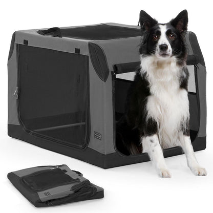 Faltbare Hundebox Auto – Grau, Verstellbar & Sicher