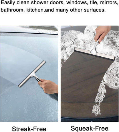 Allzweck Abzieher Edelstahl 25,4 cm für Glasduschen Autofenster Spiegel