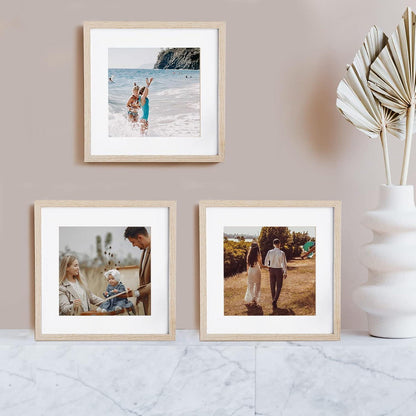 Passepartout 8er Set 20x20 cm für 14x14 cm Bilder, Weiß