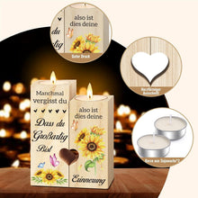 Herz Kerzenhalter Schmetterlinge Blumen Geschenk Freundin