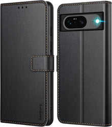 Handyhülle Google Pixel 8 - Premium Leder Klapphülle Schwarz