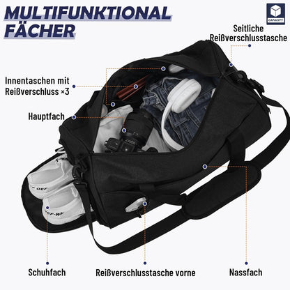 Sporttasche Damen Herren 35L Reisetasche Duffel