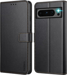 Handyhülle Google Pixel 8 Pro Leder Klapphülle Schwarz