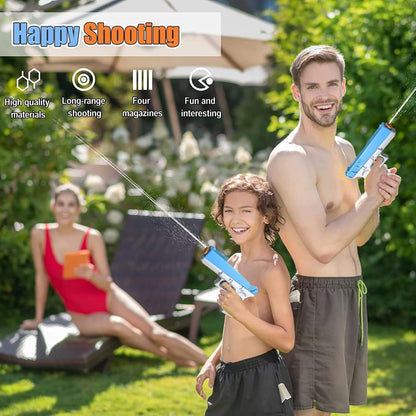 2er Set Mini Wasserpistolen für Kinder Blau Wasserspritzpistole