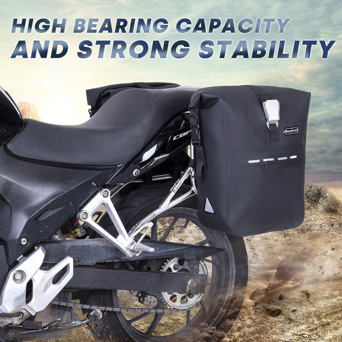 Wasserdichte Motorrad Gepäcktasche TPU Schnellverschluss 25-35L