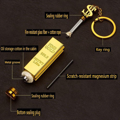 LLIANG Portable Benzinfeuerzeug für Outdoor Camping, mit