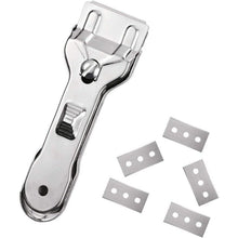 Ceranfeldschaber mit 5 Ersatzklingen Glasschaber