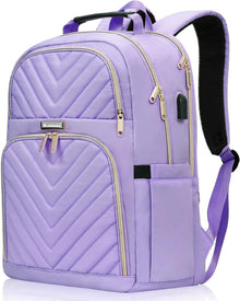 Stylischer Damen Laptop Rucksack mit USB Anschluss 15.6 Zoll