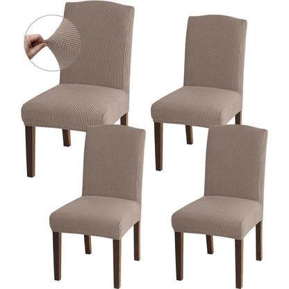 Stuhlhussen Set 4-teilig Jacquard Sand | Esszimmer & Küche