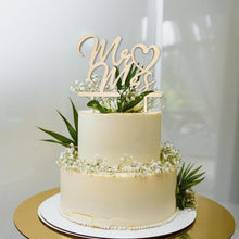 2er Set Holz Cake Topper Hochzeit Mr Mrs Deko Tortendeko Party