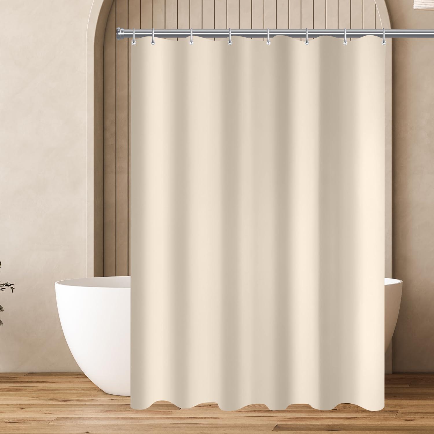 Duschvorhang Beige Antischimmel Wasserabweisend 120x180cm Polyester
