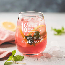 Joymaking Weinglas zum 18. Geburtstag - Lustiges Geschenk