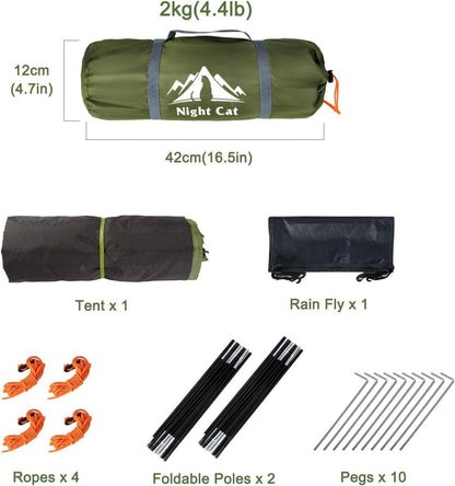 Night Cat Campingzelt 1 2 Person wasserdichte Rucksackzelt 2