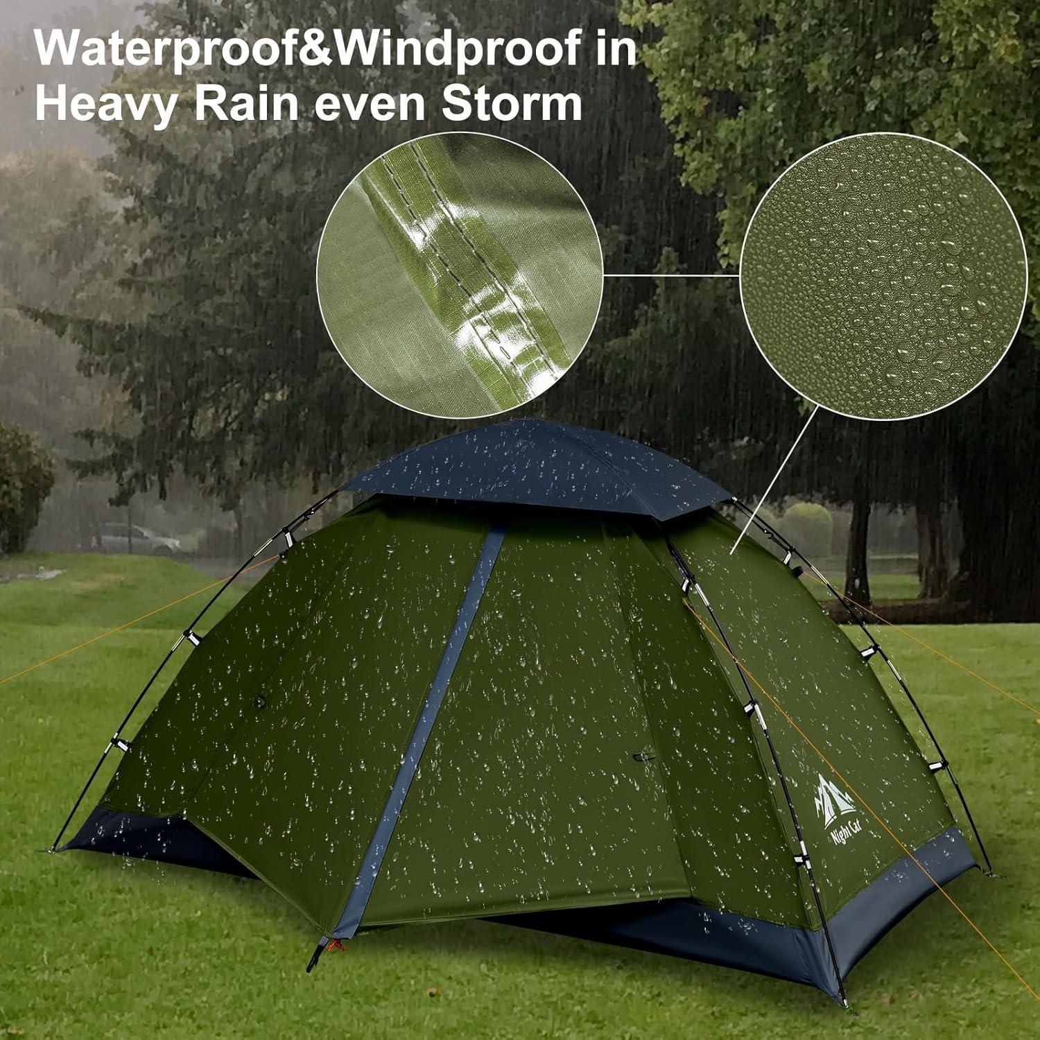 Night Cat Campingzelt 1-2 Person wasserdicht Rucksackzelt Leichtgewicht