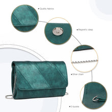 Miss Lulu Damen Clutch Schulter Crossbody Abendtasche grün