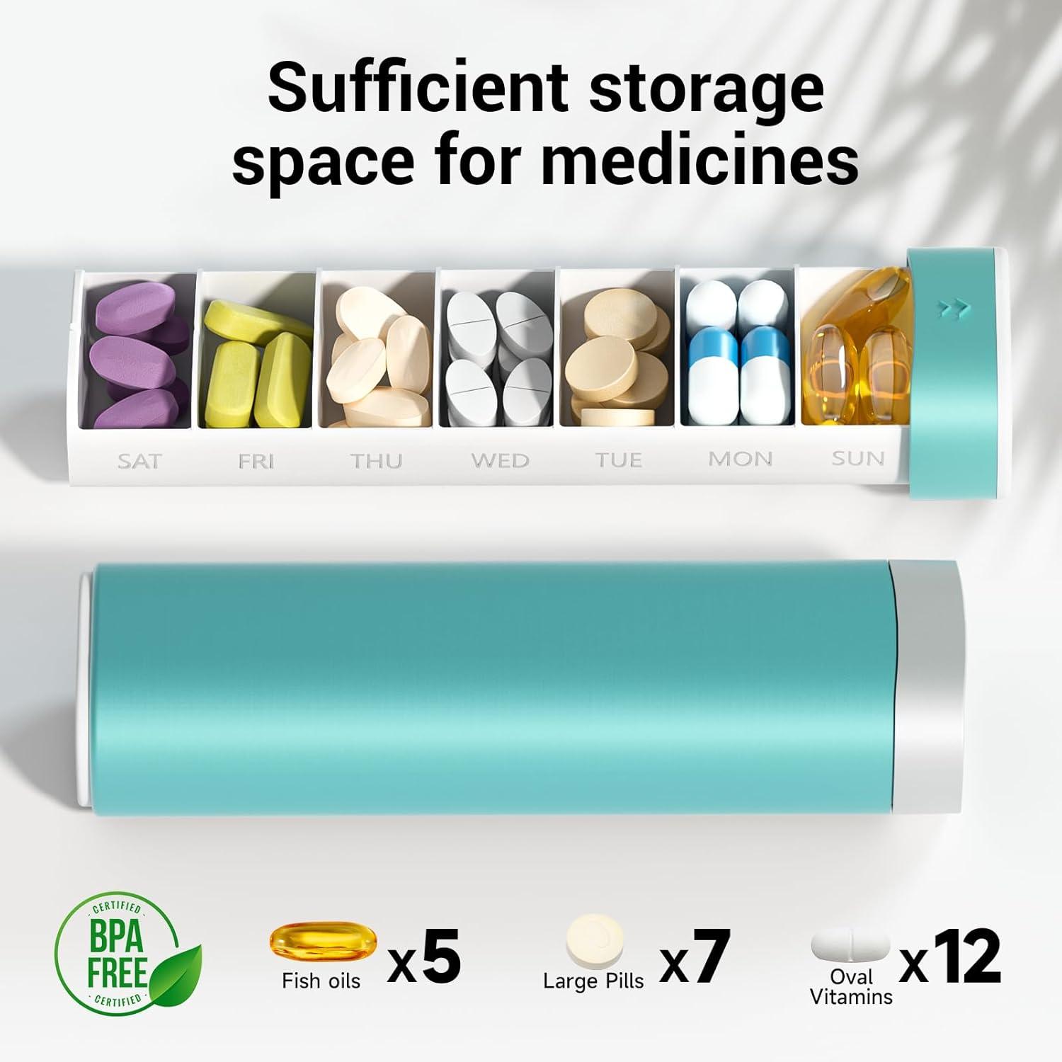 Pillenbox 7 Tage Betife BPA Frei Reise Medikamentenbox