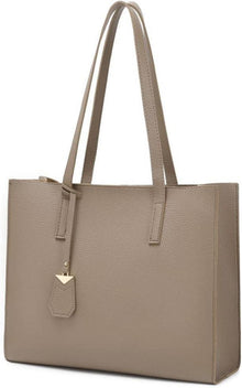 Große Damen Handtasche Shopper Schultertasche Kunstleder Khaki
