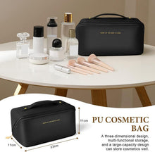 Aucuu Reise Kosmetiktasche PU-Leder Make-up Tasche Große