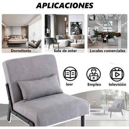 Moderner Lounge Sessel Grau – Bequemer Relax Sessel mit Kissen