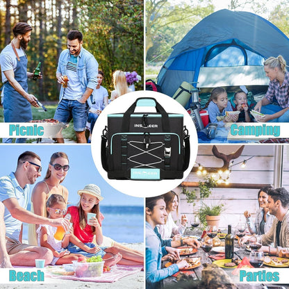 Kühltasche 55L – Groß, Faltbar & Auslaufsicher für Picknick & Camping