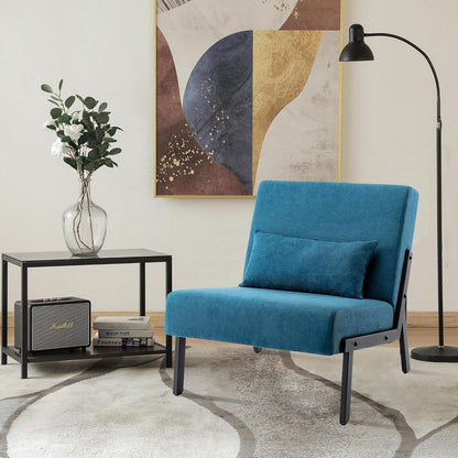 Moderner Lounge Sessel Dunkelblau – Bequemer Relax Sessel mit Kissen
