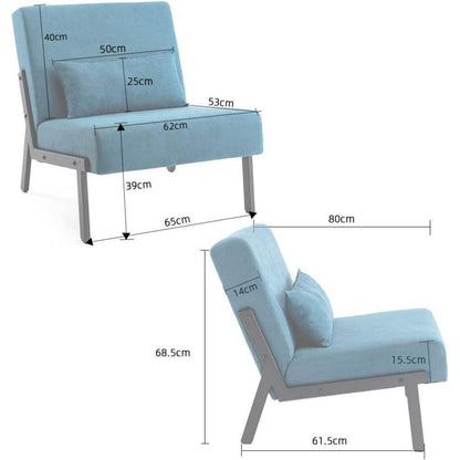Moderner Lounge Sessel Dunkelblau – Bequemer Relax Sessel mit Kissen
